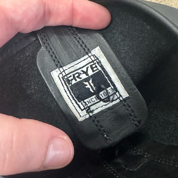 FRYE Black Leather Harness Boots - Picture 5 of 8